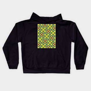 Yellow, Green, Purple Star Pattern - WelshDesignsTP004 Kids Hoodie